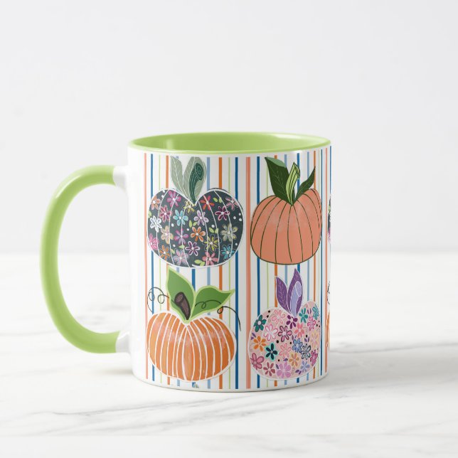 Mug Bande rayée citrouille (Gauche)