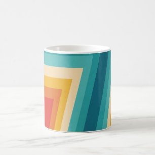 Mug Bande rétro colorée - les années 70, 80s Design