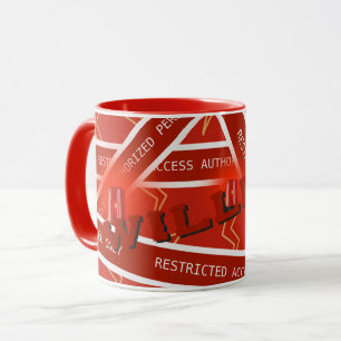 Mug Bande rouge Sécurité électrique pour les construct