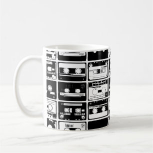 Mug Bandes audio rétro, motif à l'ancienne.