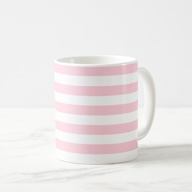 Mug Bandes blanches et roses millénaires (Devant droit)