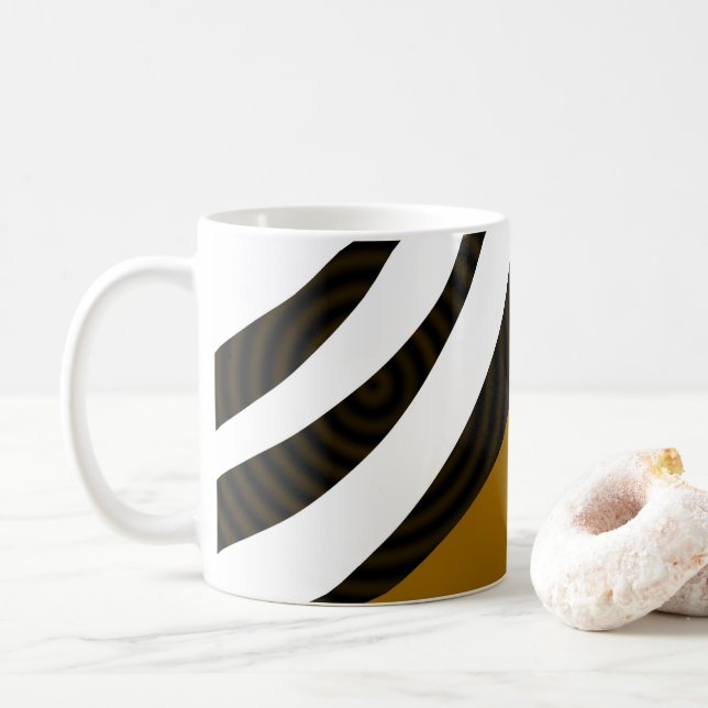 Mug Bandes Brown noires (Avec donut)
