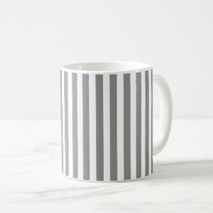 Mug Bandes de bonbons grises et blanches