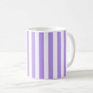 Mug Bandes de bonbons violettes et blanches