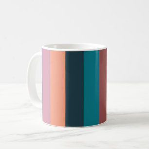 Mug bandes de couleur colorées pastel