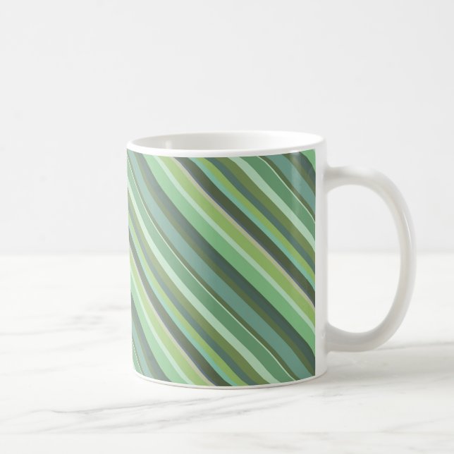Mug Bandes diagonales vert olive (Droite)
