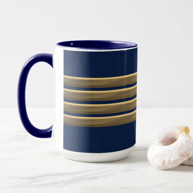 Mug Bandes d'or du capitaine (Avec donut)
