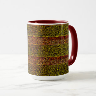 Mug Bandes gaufrées et ombragées, rouge verdâtre