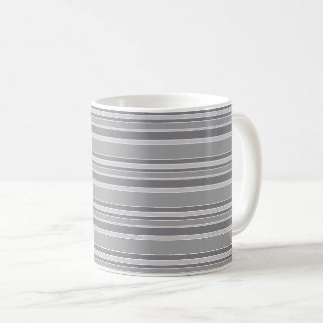 Mug Bandes grises (Devant droit)