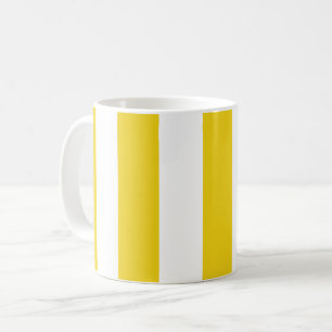 Mug Bandes Jaunes, Blancs, Motif rayé