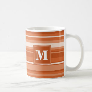 Mug Bandes orange monogrammes