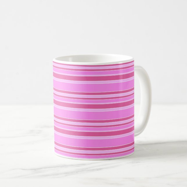 Mug Bandes roses (Devant droit)