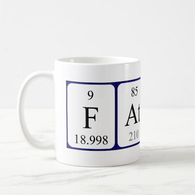 Mug Bang de nom de table périodique père (Gauche)