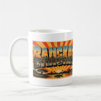 Mug Bangkok River Canals Tropical Vintage Travel Art
