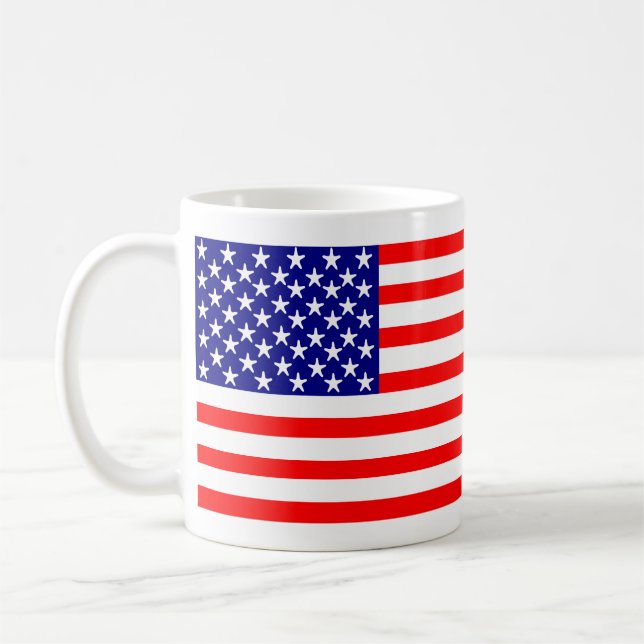 Mug Bannière étoilée de drapeau américain des (Gauche)