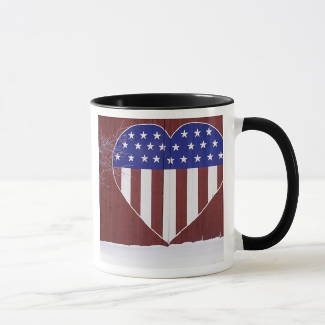 Mug Bannière étoilée en forme de coeur (Droite)