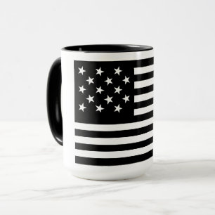 Mug Bannière noire épangée par l'étoile drapeau améric