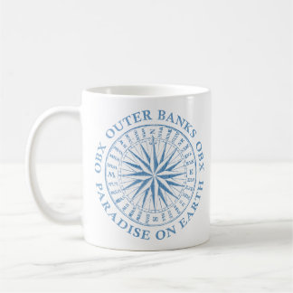 Mug Banques extérieures OBX Boussole marine Bleu Vinta