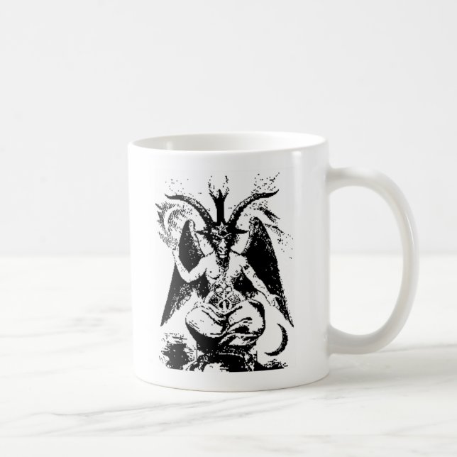 Mug Baphomet noir vintage (Droite)