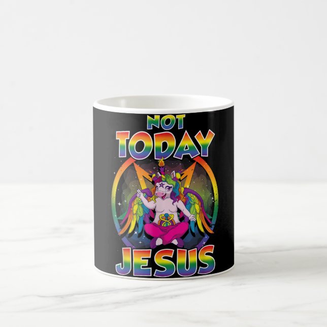 Mug Baphomet Sigil Pas aujourd'hui Jésus Satanic Unico (Centre)