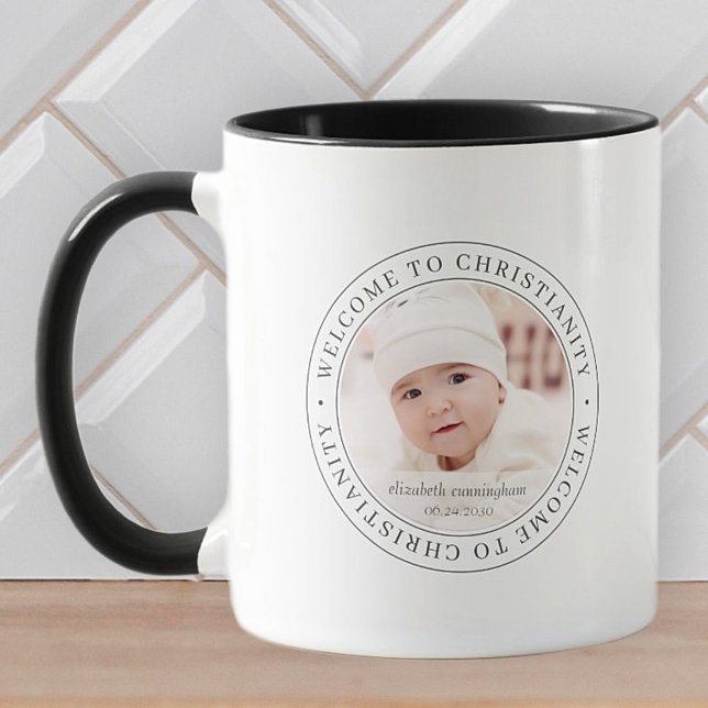 Mug Baptême Simple Bienvenue au christianisme Photo (Créateur téléchargé)