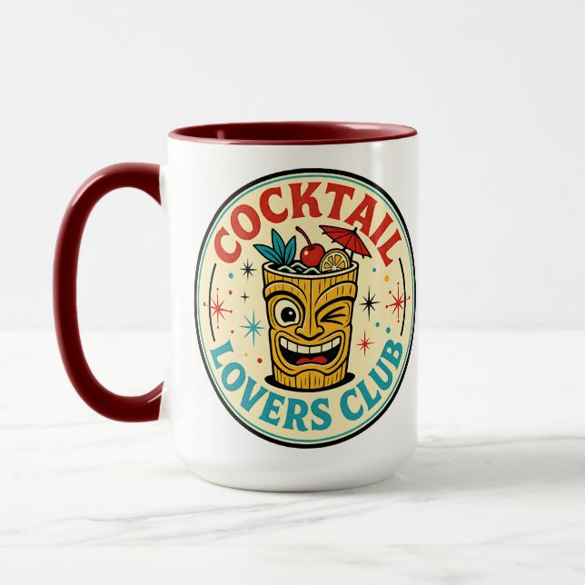 Mug Bar Île Tropicale Design Rétro (Gauche)