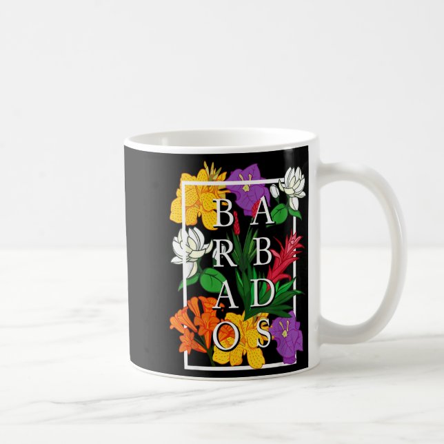 Mug Barbados Bajan Wildflower Pride Floral  (Droite)