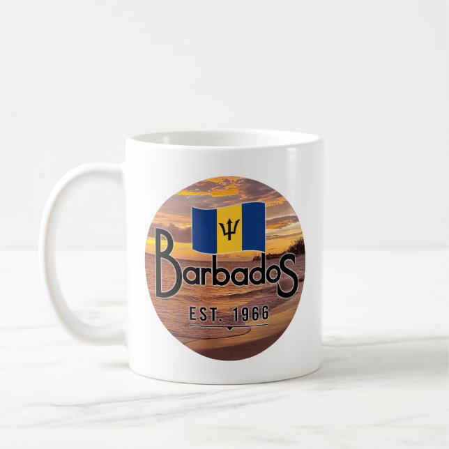 Mug "Barbados Est. Coucher de soleil de 1966 avec drap (Gauche)