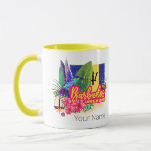 Mug Barbados Retro Caraïbes Vintage Island Souvenir