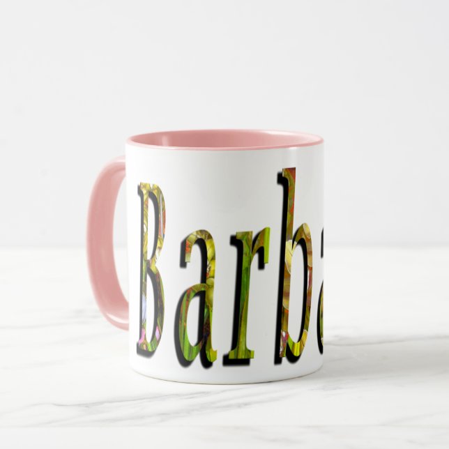 Mug Barbara, Girls Name Logo, (Devant gauche)