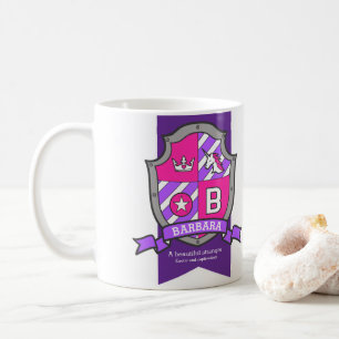 Mug Barbara lettre B crête rose licorne nom signifiant
