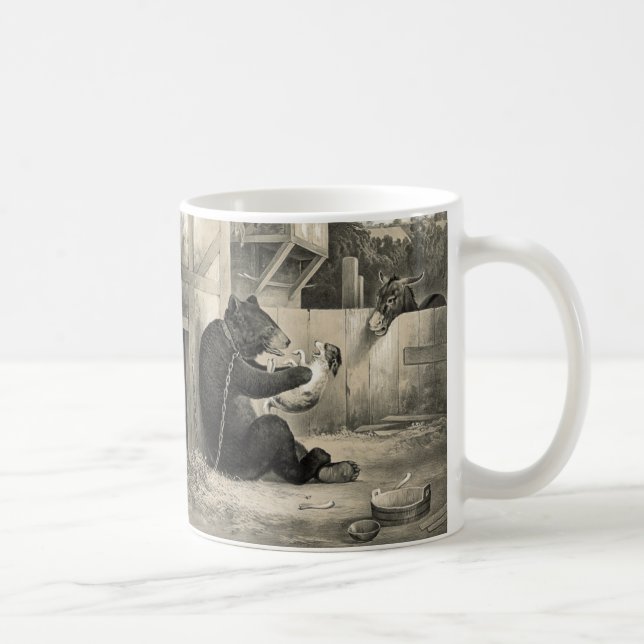 Mug Barbe - Ours, chien et âne (Droite)