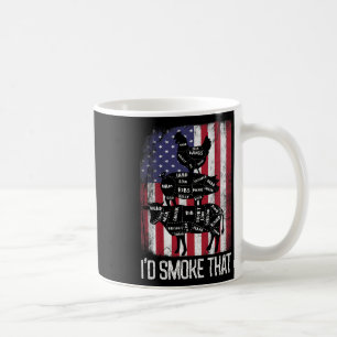 Mug Barbecue Drapeau Usa Je fumerais ce boeuf Beurre d