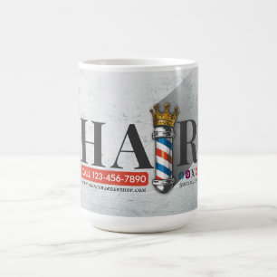Mug Barber Hair Shop King Crown Barber Pole Hair Salon