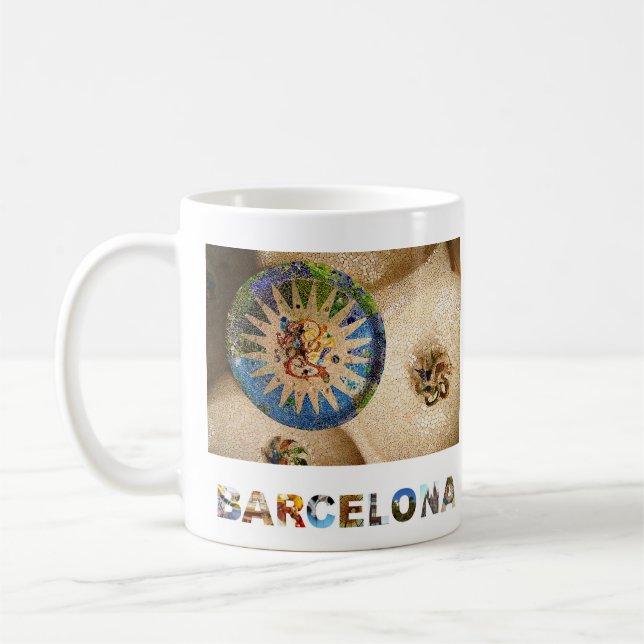 Mug Barcelone Espagne Gaudi Park Guell Photo (Gauche)