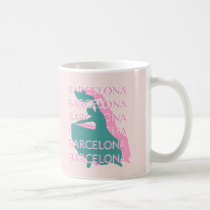 Mug Barcelone Travel Art, Espagne, Travel Art