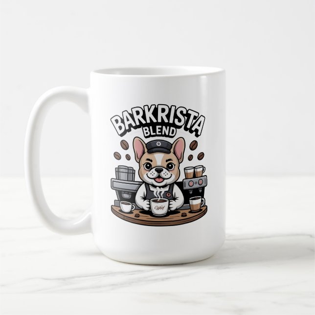 Mug Barkrista Funny Barista French Bulldog Coffee (Gauche)