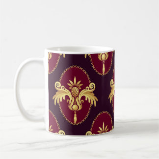 Mug Baroque Gold Sconce Magenta Motif