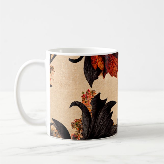 Mug Baroque Maple Leaves Pattern (Gauche)