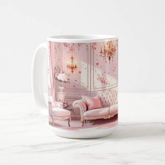 Mug Baroque Rose (Devant gauche)