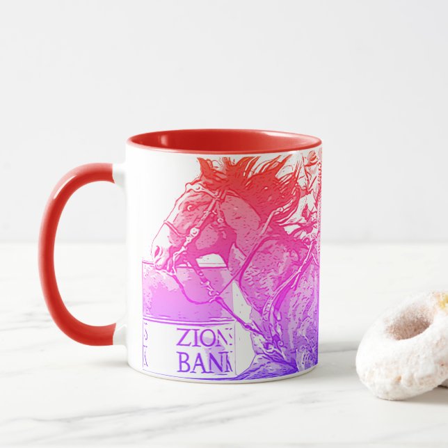 Mug Barrel Racer II (arc-en-ciel) (Avec donut)