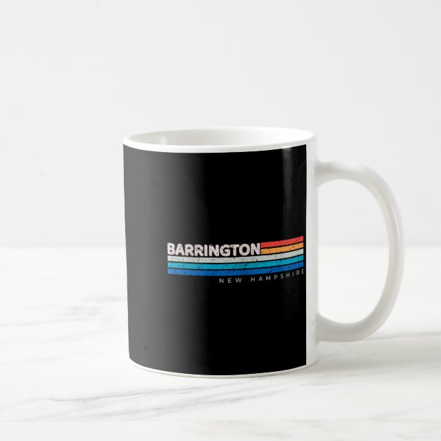 Mug Barrington Nh New Hampshire Retro Design  (Droite)