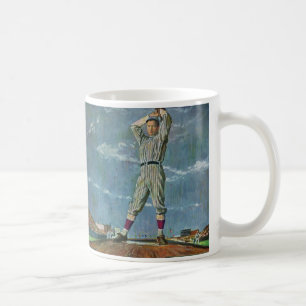 Mug Base-ball sportif vintage, lanceur dans un match d