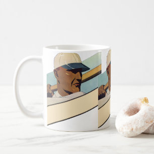 Mug Baseball Batteur Sports Vintage, Art Stylisé