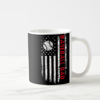 Mug Baseball DAD USA American Flag Fathers Day 4th of