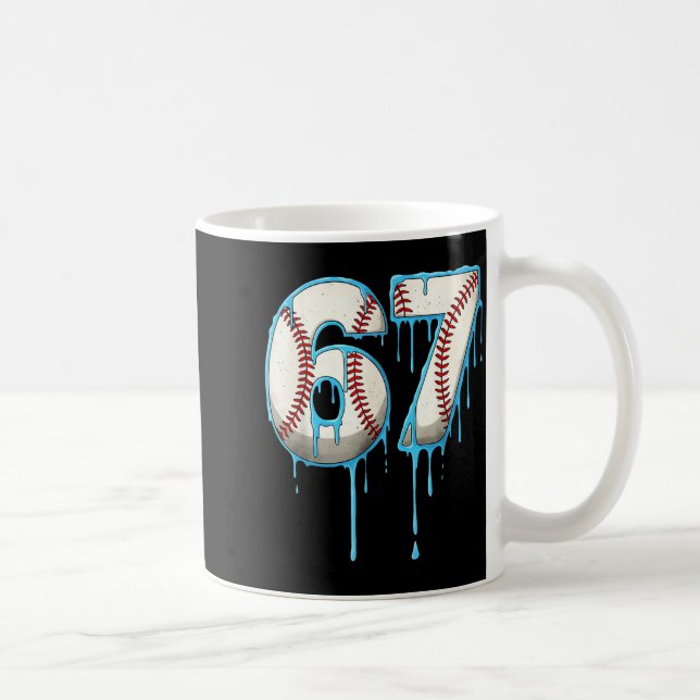 Mug Baseball Ice Cream Drip 67 Six Seven Meme Number 6 (Droite)