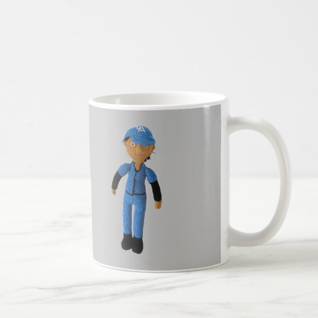 Mug - Baseball Player with Name on Grey (Right)