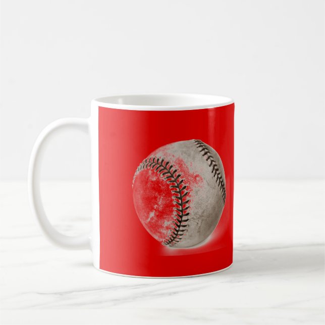 Mug Baseball Red Pop Art (Gauche)