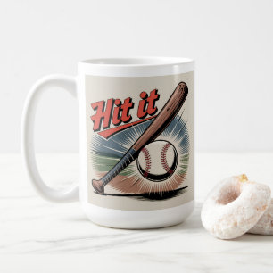 Mug Baseball vintage "Hit It" Sports rétro
