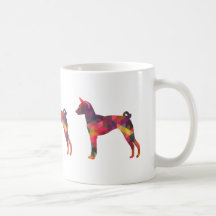 Basenji Motif géométrique Silhouette Multi